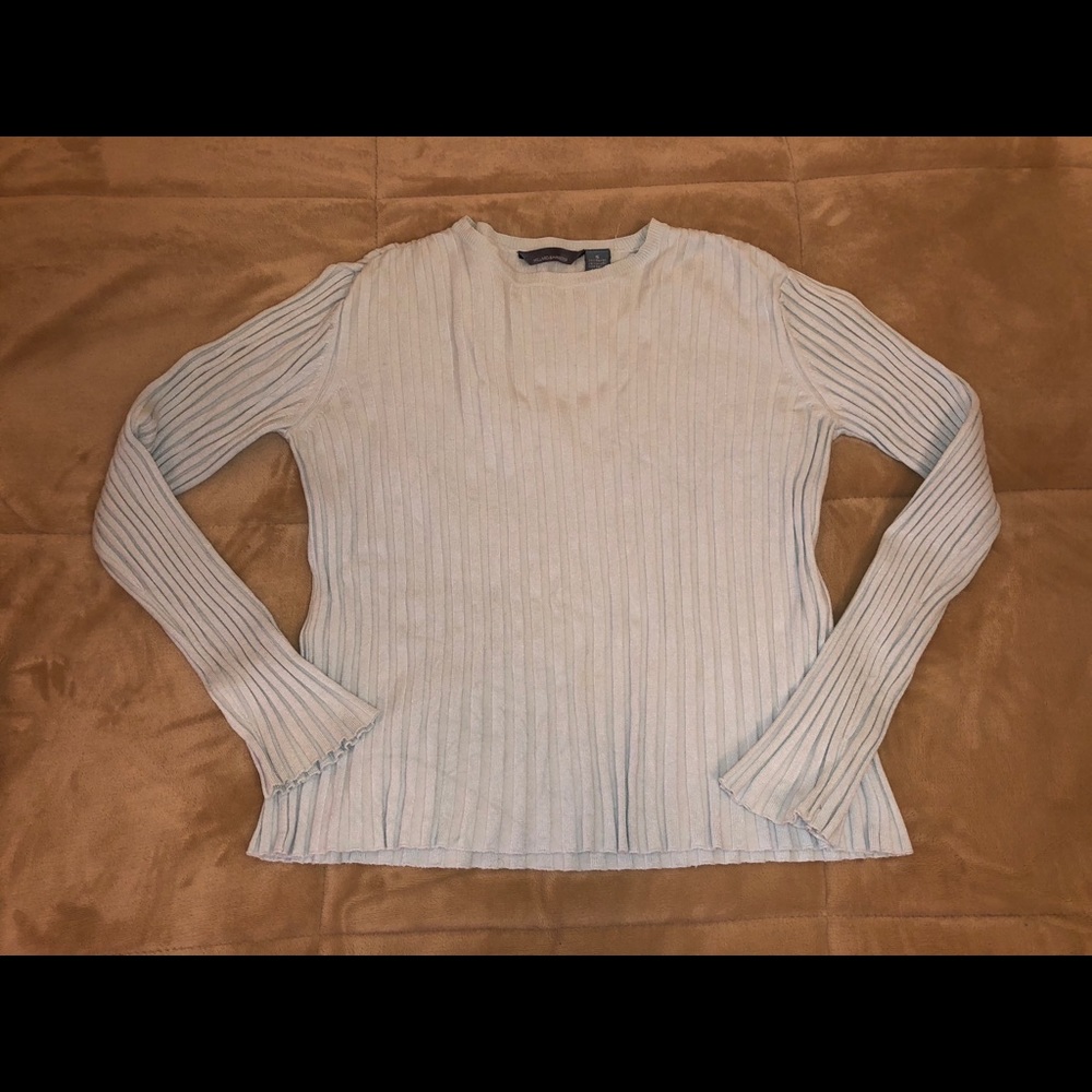 Hillard & Hanson Blue Ruffled Long Sleeve Shirt